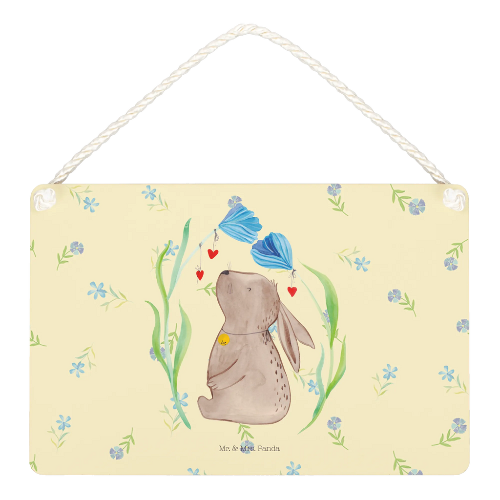 Decorative sign Hare flower Easter, Easter bunny, baptism, birth, dreams, child's birthday, pregnancy, Bunny, child, birthday, christening gift, rabbit, first child, hope