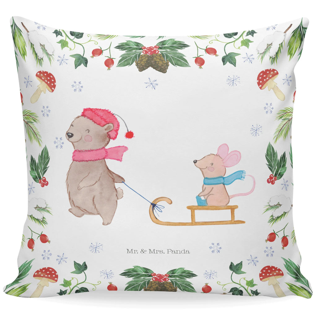 Cushion bear and mouse Sleds Kissenbezüge, Sofakissen, Kissen 40x40, Dekokissen 40x40, Dekokissen, Kissen, Kopfkissen 40x40, Kissenhülle, Zierkissen, Dekokissen Sofa, sitzkissen, Kissenhülle 40x40, Motivkissen, Couchkissen, Kissen 40x40 Waschbar, Kopfkissen, Kissenbezug 40x40, Sofakissen 40x40, sofakissen, Winter, Weihnachten, Weihnachtsdeko, Nikolaus, Advent, Heiligabend, Wintermotiv
