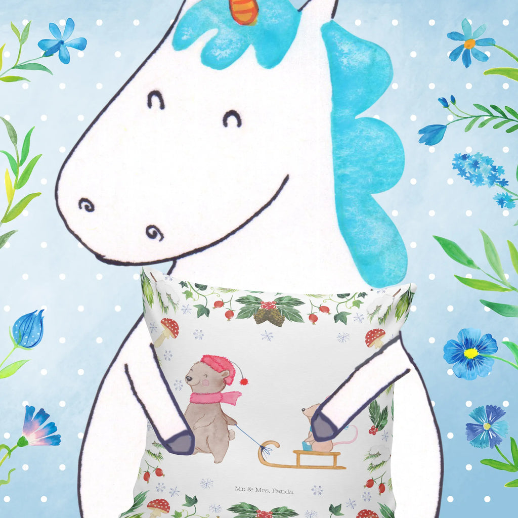 Cushion bear and mouse Sleds Kissenbezüge, Sofakissen, Kissen 40x40, Dekokissen 40x40, Dekokissen, Kissen, Kopfkissen 40x40, Kissenhülle, Zierkissen, Dekokissen Sofa, sitzkissen, Kissenhülle 40x40, Motivkissen, Couchkissen, Kissen 40x40 Waschbar, Kopfkissen, Kissenbezug 40x40, Sofakissen 40x40, sofakissen, Winter, Weihnachten, Weihnachtsdeko, Nikolaus, Advent, Heiligabend, Wintermotiv