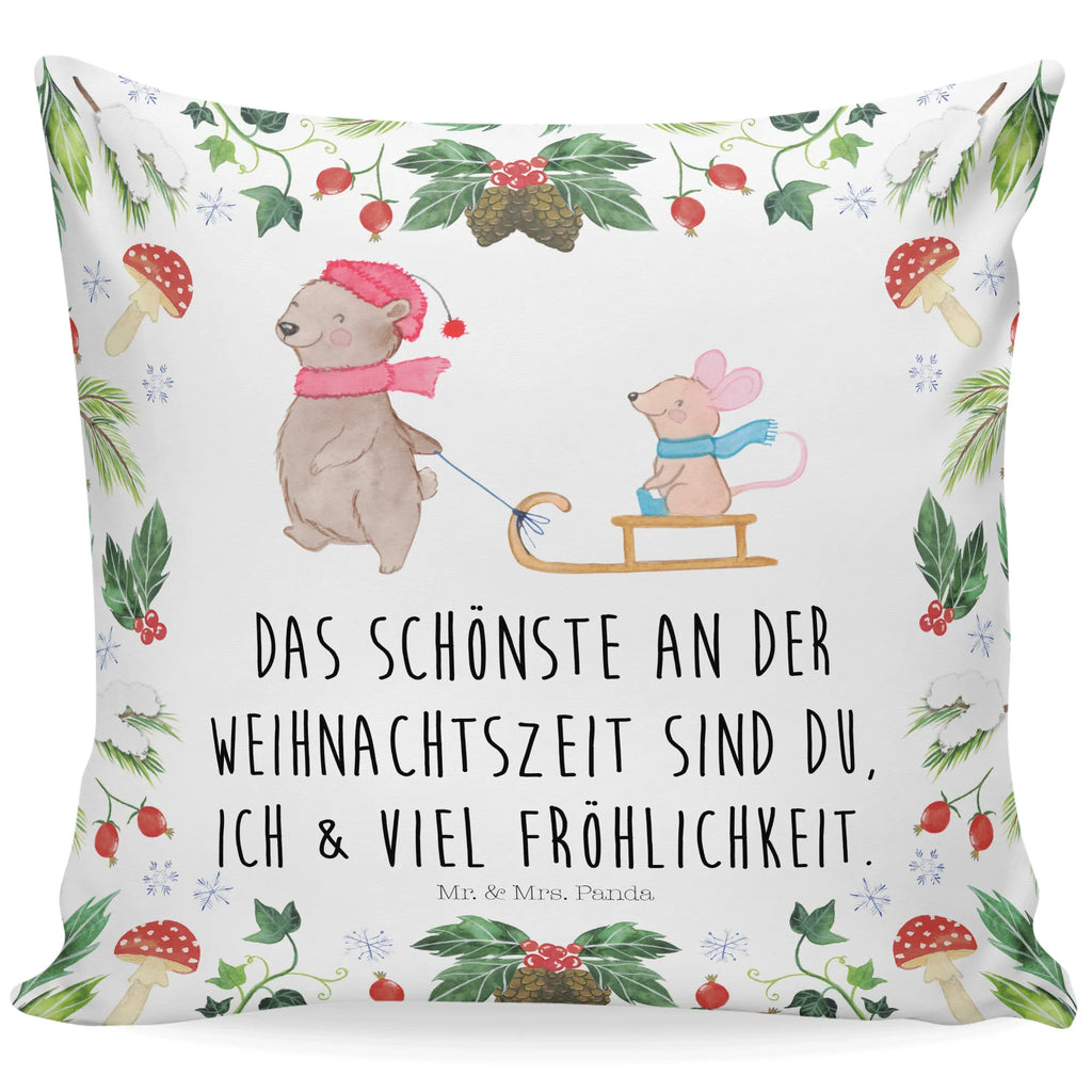 Cushion bear and mouse Sleds Kissenbezüge, Sofakissen, Kissen 40x40, Dekokissen 40x40, Dekokissen, Kissen, Kopfkissen 40x40, Kissenhülle, Zierkissen, Dekokissen Sofa, sitzkissen, Kissenhülle 40x40, Motivkissen, Couchkissen, Kissen 40x40 Waschbar, Kopfkissen, Kissenbezug 40x40, Sofakissen 40x40, sofakissen, Winter, Weihnachten, Weihnachtsdeko, Nikolaus, Advent, Heiligabend, Wintermotiv