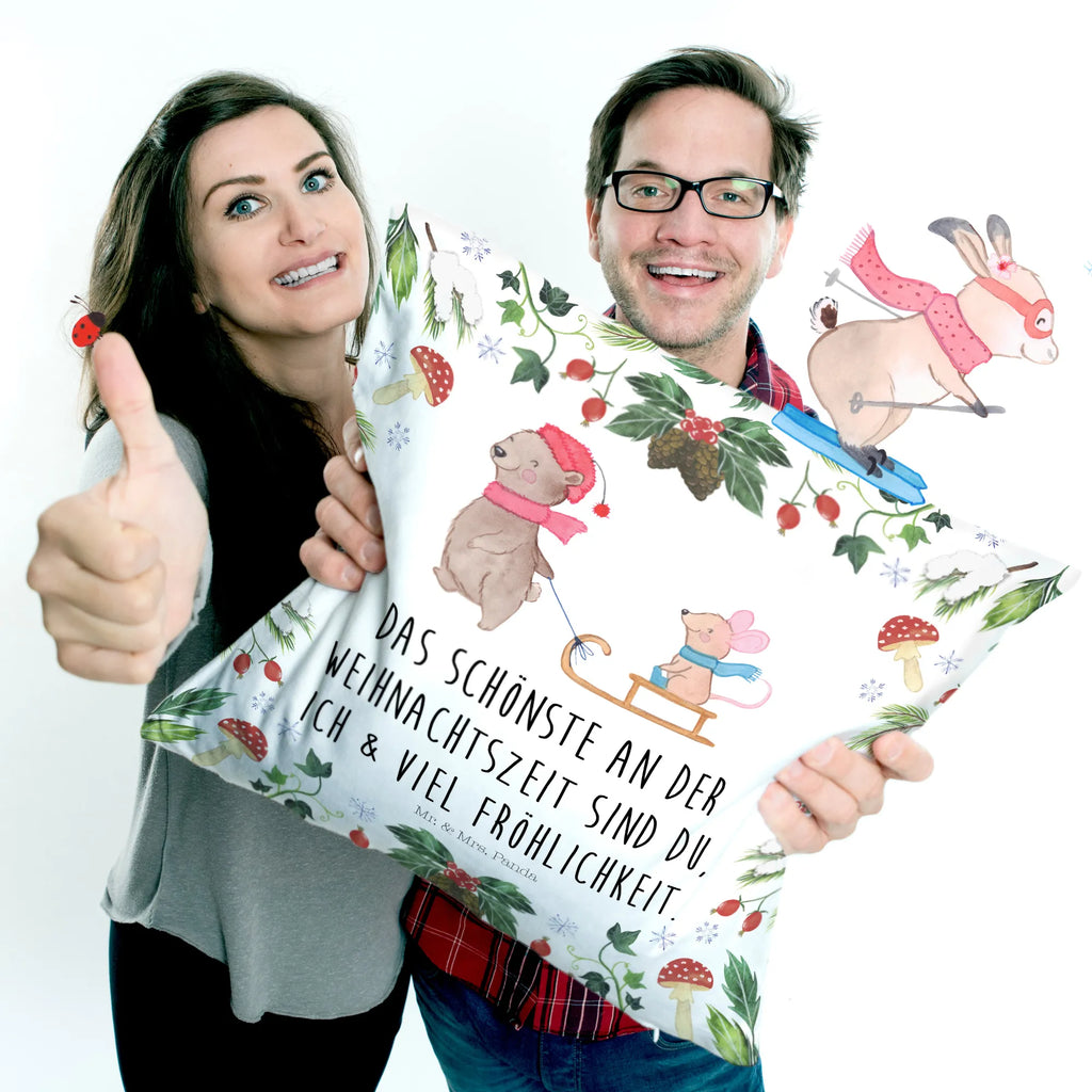 Cushion bear and mouse Sleds Kissenbezüge, Sofakissen, Kissen 40x40, Dekokissen 40x40, Dekokissen, Kissen, Kopfkissen 40x40, Kissenhülle, Zierkissen, Dekokissen Sofa, sitzkissen, Kissenhülle 40x40, Motivkissen, Couchkissen, Kissen 40x40 Waschbar, Kopfkissen, Kissenbezug 40x40, Sofakissen 40x40, sofakissen, Winter, Weihnachten, Weihnachtsdeko, Nikolaus, Advent, Heiligabend, Wintermotiv