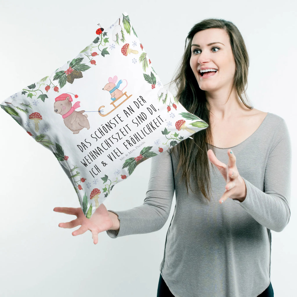 Cushion bear and mouse Sleds Kissenbezüge, Sofakissen, Kissen 40x40, Dekokissen 40x40, Dekokissen, Kissen, Kopfkissen 40x40, Kissenhülle, Zierkissen, Dekokissen Sofa, sitzkissen, Kissenhülle 40x40, Motivkissen, Couchkissen, Kissen 40x40 Waschbar, Kopfkissen, Kissenbezug 40x40, Sofakissen 40x40, sofakissen, Winter, Weihnachten, Weihnachtsdeko, Nikolaus, Advent, Heiligabend, Wintermotiv