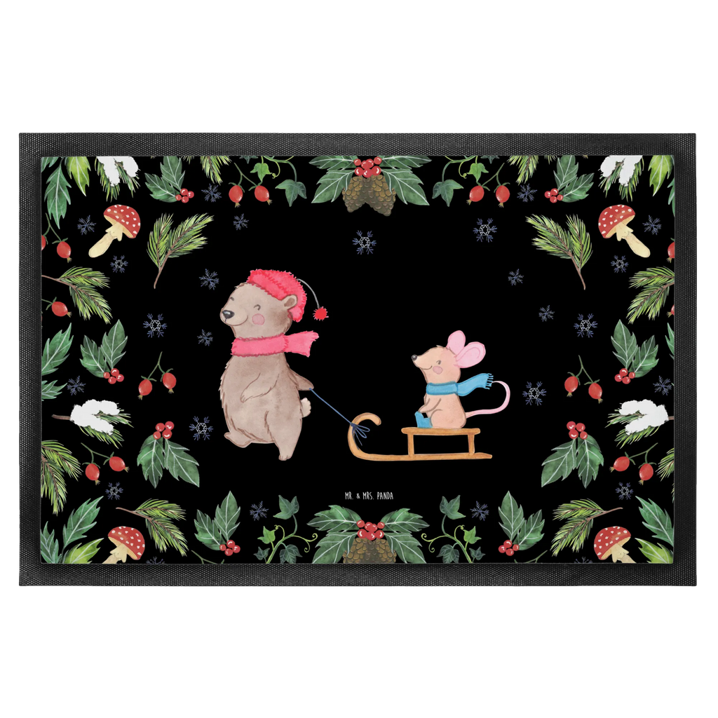 Doormat bear and mouse Sleds schmutzfangmatten, matte haustür, Sauberlaufmatte, Abtreter, Eingangsmatte, hausmatte, Schmutzfangmatte, Schuhabstreifer, Schmutzfangteppich, fußmatte, türmatten, Fußabstreifer, Eingangsteppich, Fußmatten, flurmatte, Schmutzmatte, außenmatte, Schmutzfänger, abstreifer, Türmatte, Fußabtreter, sauberlaufmatten, Haustürmatte, Türvorleger, Fussmatte, Abtretmatte, Nikolaus, Advent, Weihnachten, Heiligabend, Weihnachtsdeko, Wintermotiv, Winter