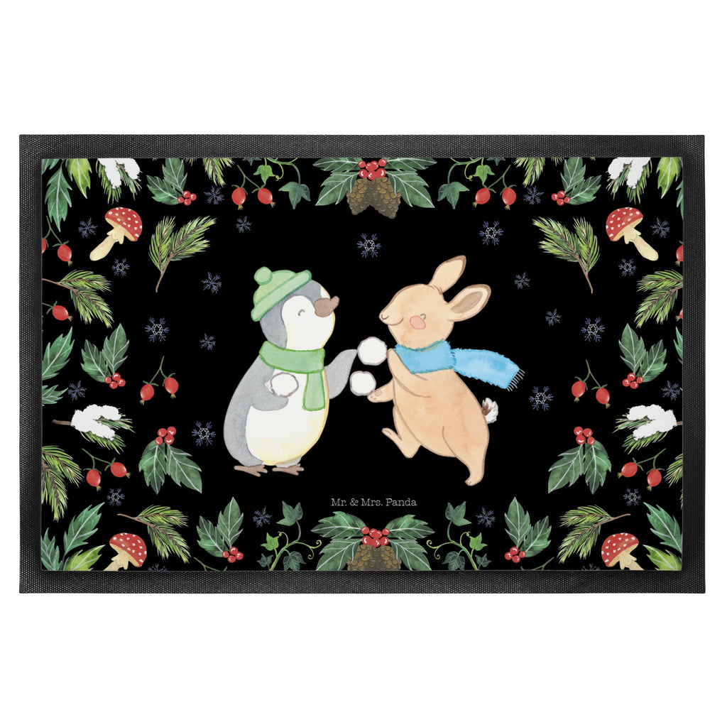 Doormat penguin rabbit snowball fight Schmutzfangmatte, Türmatte, Schmutzfangteppich, Sauberlaufmatte, fußmatte, Fussmatte, flurmatte, Schmutzfänger, außenmatte, Abtretmatte, Eingangsmatte, Haustürmatte, Schmutzmatte, Schuhabstreifer, Fußabtreter, türmatten, hausmatte, Fußmatten, abstreifer, Fußabstreifer, Abtreter, schmutzfangmatten, sauberlaufmatten, Eingangsteppich, matte haustür, Türvorleger, Nikolaus, Advent, Weihnachten, Heiligabend, Weihnachtsdeko, Wintermotiv, Winter