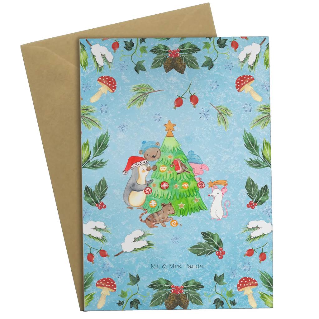 Grußkarte Weihnachtsbaum schmücken Ansichtskarten, Glückwunschkarte, Geburtstagskarte, Hochzeitskarte, Klappkarte, Einladungskarte, Grußkarte, Karte, Winter, Weihnachten, Weihnachtsdeko, Nikolaus, Advent, Heiligabend, Wintermotiv