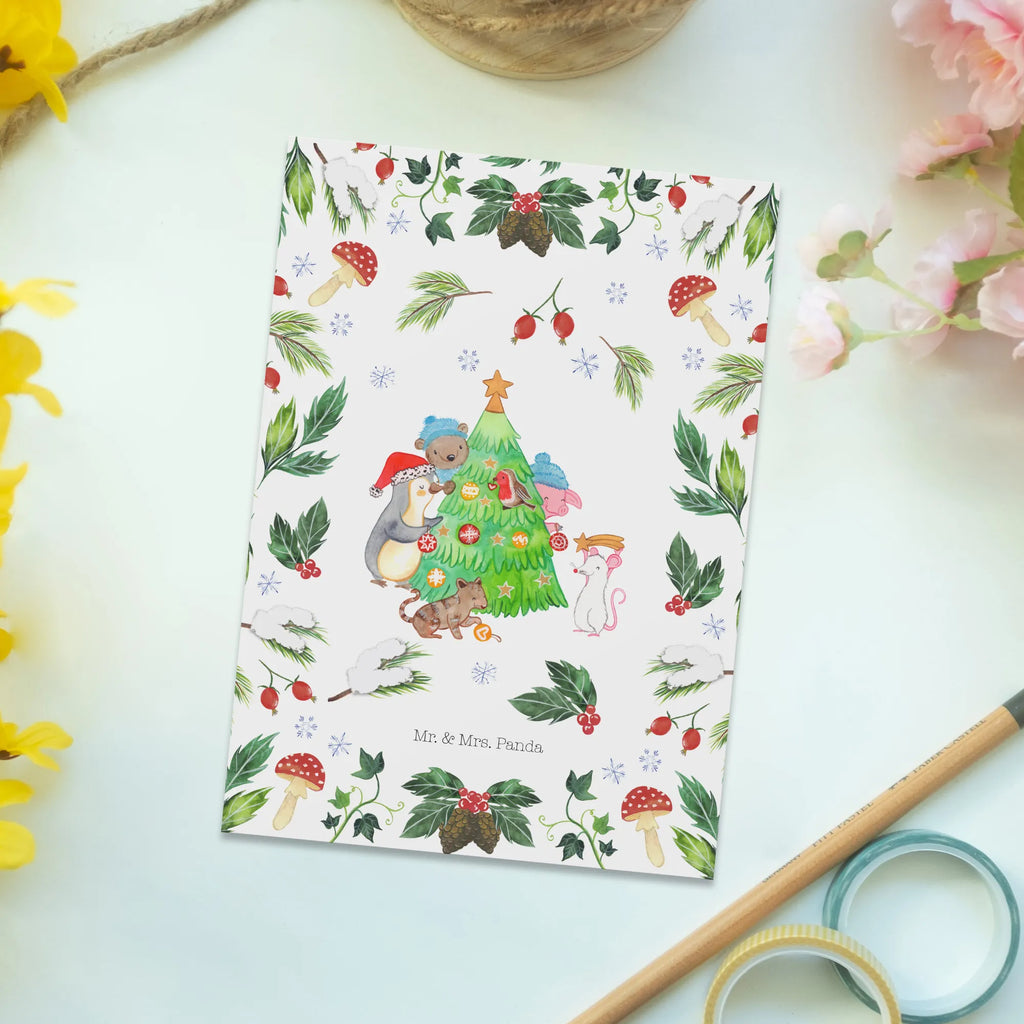 Postcard Decorate Christmas tree Kunstkarten, Motivkarte, Fotokarte, einzelkarte, kunstkarte, Designkarte, bildkarte, Postkarte, Postkarten, Ansichtskarten, Ansichtskarte, spruchkarte, Grußkarte, Winter, Nikolaus, Advent, Heiligabend, Wintermotiv, Weihnachten, Weihnachtsdeko