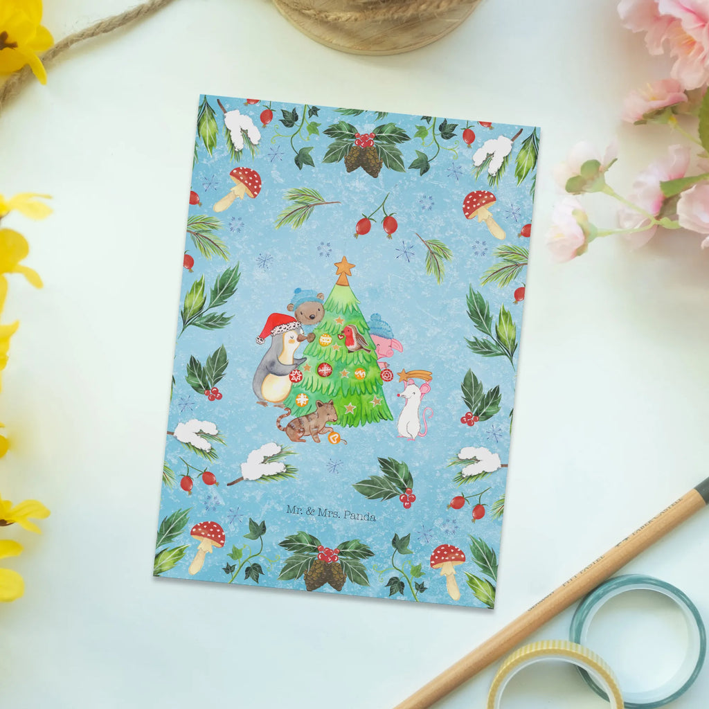 Postcard Decorate Christmas tree Kunstkarten, Motivkarte, Fotokarte, einzelkarte, kunstkarte, Designkarte, bildkarte, Postkarte, Postkarten, Ansichtskarten, Ansichtskarte, spruchkarte, Grußkarte, Winter, Nikolaus, Advent, Heiligabend, Wintermotiv, Weihnachten, Weihnachtsdeko