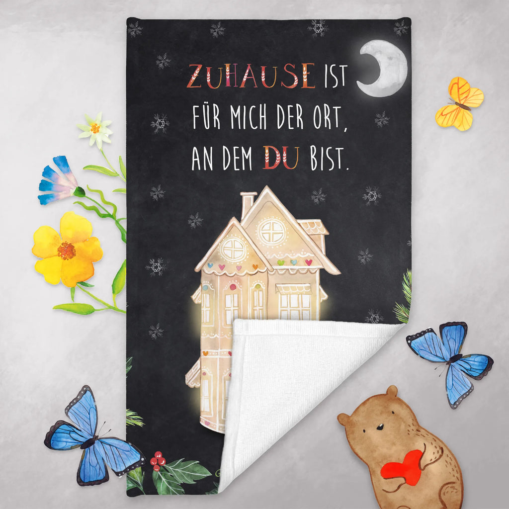 Ręcznik dla gości Piernikowy domek Zima, Boże Narodzenie, dekoracje świąteczne, Mikołaj, Adwent, Wigilia, zimowy motyw