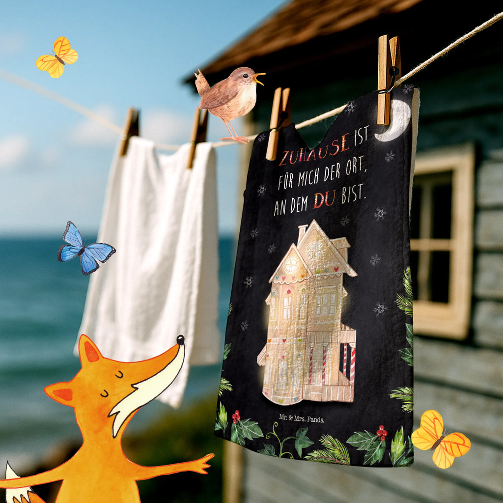 Ręcznik dla gości Piernikowy domek Zima, Boże Narodzenie, dekoracje świąteczne, Mikołaj, Adwent, Wigilia, zimowy motyw