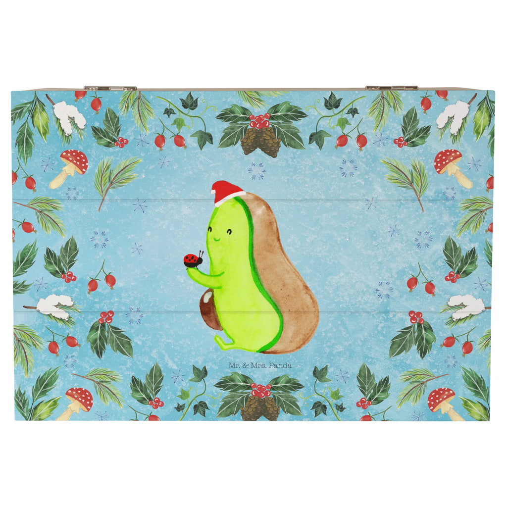 Skrzynia drewniana null null Zima, Boże Narodzenie, dekoracje świąteczne, Mikołaj, Adwent, Wigilia, zimowy motyw