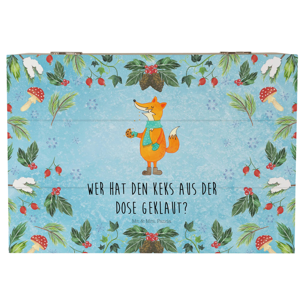 Wooden chest Fox cookie jar Kiste, Holzkiste, Geschenkdose, Schatzkiste, Geschenkbox, Dekokiste, Truhe, Schatulle, XXL, Erinnerungskiste, Aufbewahrungsbox, Erinnerungsbox, Winter, Weihnachten, Weihnachtsdeko, Nikolaus, Advent, Heiligabend, Wintermotiv