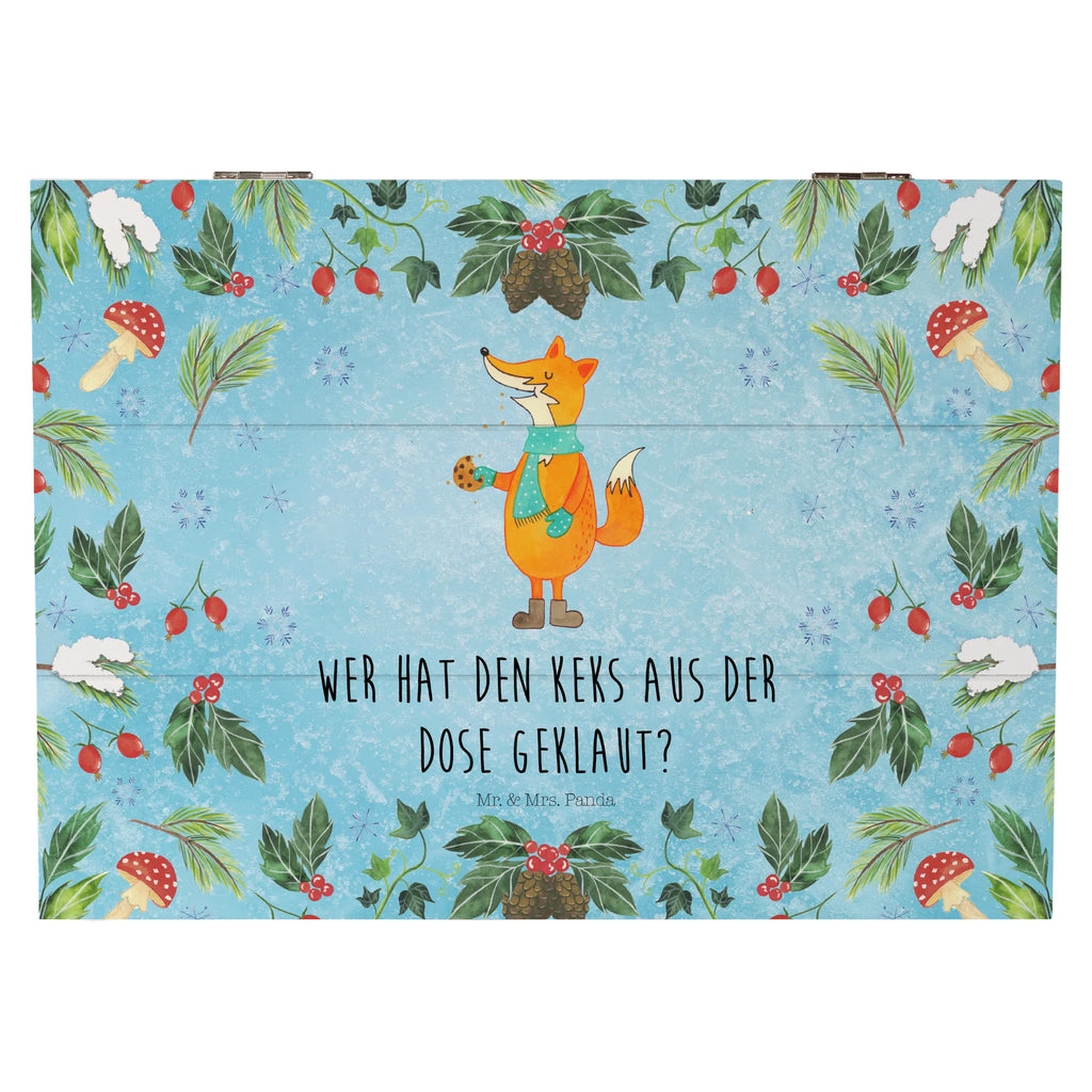 Wooden chest Fox cookie jar Kiste, Holzkiste, Geschenkdose, Schatzkiste, Geschenkbox, Dekokiste, Truhe, Schatulle, XXL, Erinnerungskiste, Aufbewahrungsbox, Erinnerungsbox, Winter, Weihnachten, Weihnachtsdeko, Nikolaus, Advent, Heiligabend, Wintermotiv