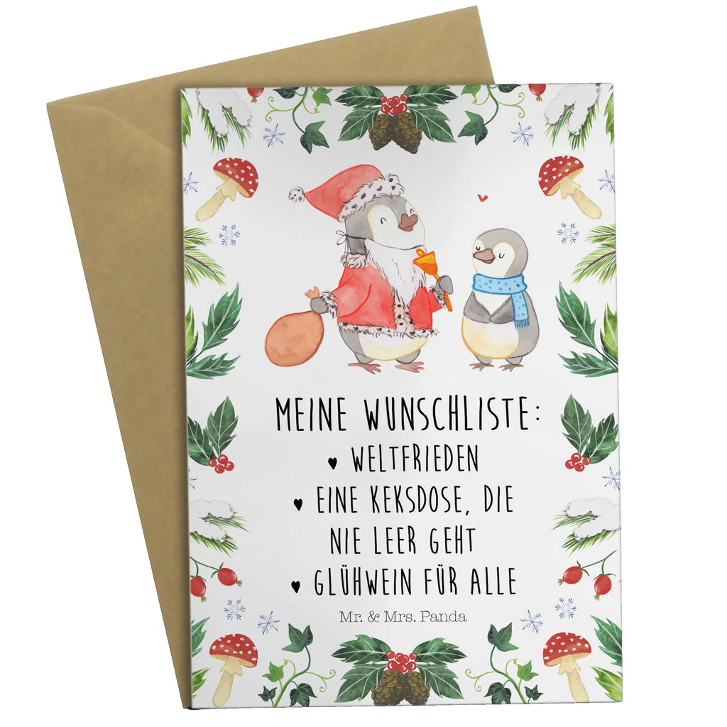 Grußkarte Pinguin Wunschliste osterkarte, firmungskarte, Motivkarte, einladungskarten, kommunionskarte, vatertagskarte, jubiläumskarte, Glückwunschkarte, genesungskarte, abiturkarte, Grußkarten, Grußkarte, valentinstagskarte, osterkarten, Klappkarte, spruchkarte, babykarte, Beileidskarte, hochzeitskarten, weihnachtskarten, glückwunschkarten, dankeskarten, neujahrskarte, Weihnachten, Winter, Weihnachtsdeko, Nikolaus, Advent, Heiligabend, Wintermotiv