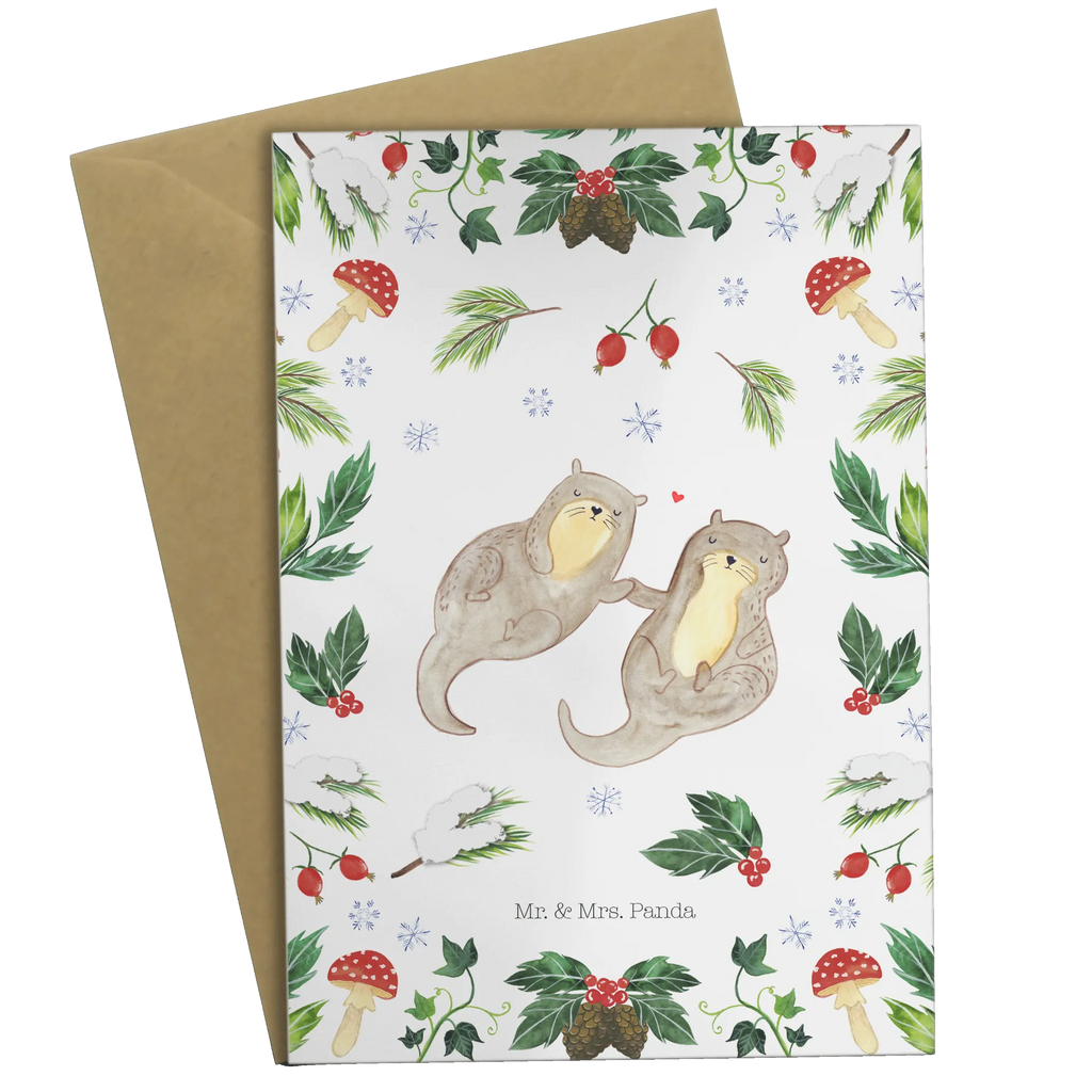 Kartka okolicznościowa wydra Stoisko z grzanym winem Hochzeitskarte, Karte, Geburtstagskarte, Klappkarte, Glückwunschkarte, Ansichtskarten, Einladungskarte, Grußkarte, Winter, Weihnachten, Weihnachtsdeko, Nikolaus, Advent, Heiligabend, Wintermotiv