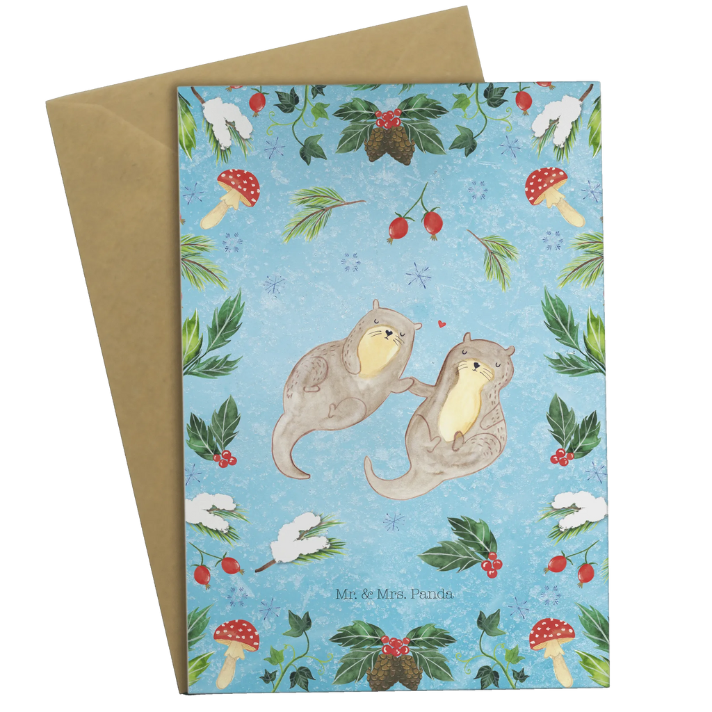 Kartka okolicznościowa wydra Stoisko z grzanym winem Hochzeitskarte, Karte, Geburtstagskarte, Klappkarte, Glückwunschkarte, Ansichtskarten, Einladungskarte, Grußkarte, Winter, Weihnachten, Weihnachtsdeko, Nikolaus, Advent, Heiligabend, Wintermotiv