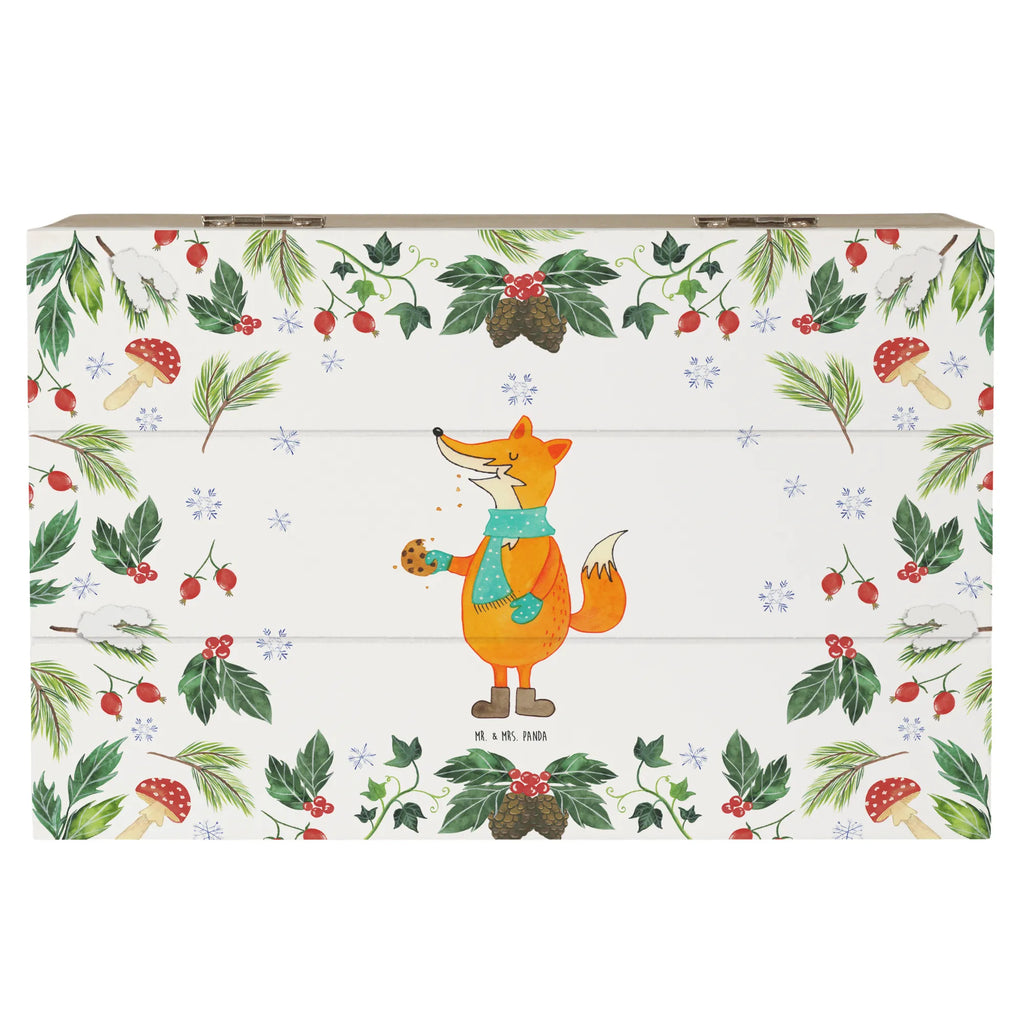 Wooden chest Fox cookie jar Kiste, Holzkiste, Geschenkdose, Schatzkiste, Geschenkbox, Dekokiste, Truhe, Schatulle, XXL, Erinnerungskiste, Aufbewahrungsbox, Erinnerungsbox, Winter, Weihnachten, Weihnachtsdeko, Nikolaus, Advent, Heiligabend, Wintermotiv