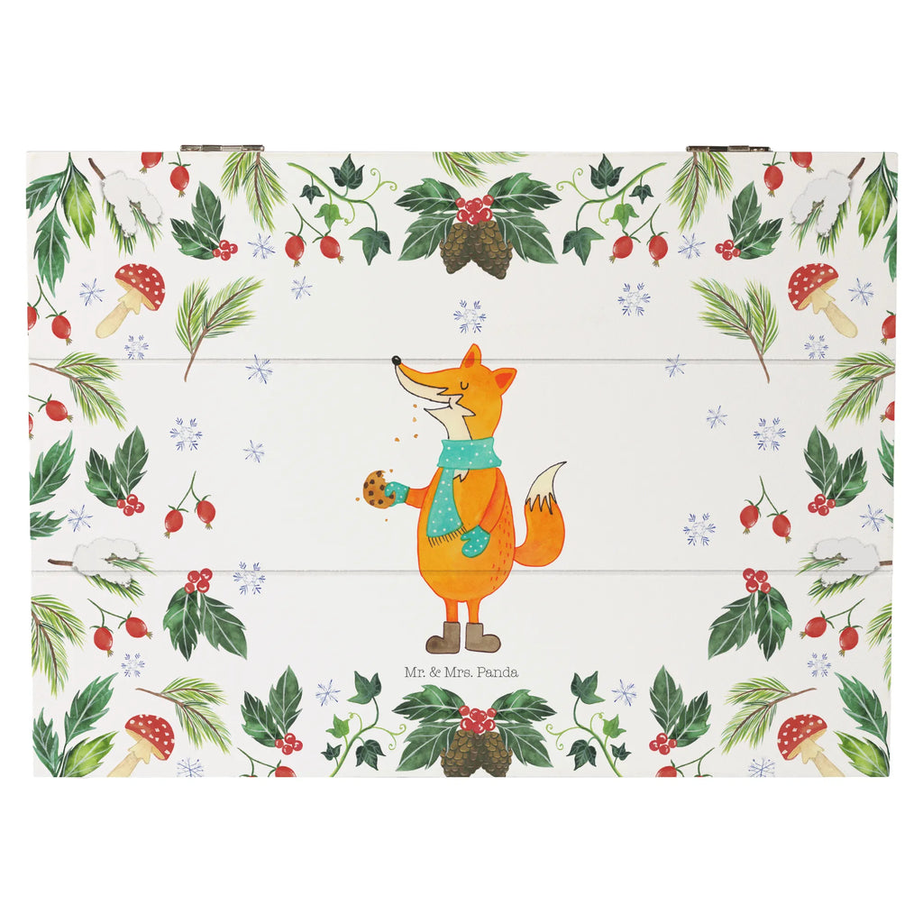 Wooden chest Fox cookie jar Kiste, Holzkiste, Geschenkdose, Schatzkiste, Geschenkbox, Dekokiste, Truhe, Schatulle, XXL, Erinnerungskiste, Aufbewahrungsbox, Erinnerungsbox, Winter, Weihnachten, Weihnachtsdeko, Nikolaus, Advent, Heiligabend, Wintermotiv