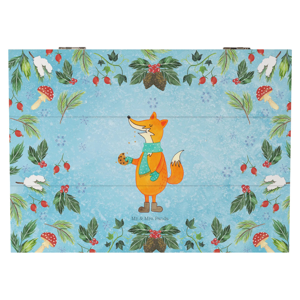 Wooden chest Fox cookie jar Kiste, Holzkiste, Geschenkdose, Schatzkiste, Geschenkbox, Dekokiste, Truhe, Schatulle, XXL, Erinnerungskiste, Aufbewahrungsbox, Erinnerungsbox, Winter, Weihnachten, Weihnachtsdeko, Nikolaus, Advent, Heiligabend, Wintermotiv