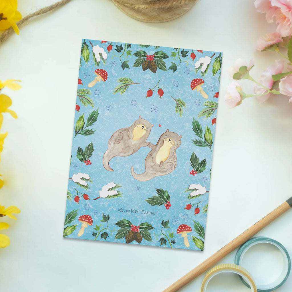Postkarte Otter Glühweinstand Grußkarte, Ansichtskarte, Dankeskarte, Einladungskarten Geburtstag, Karte, Einladung, Einladungskarte, Postkarte, Einladung Geburtstag, Ansichtskarten, Geburtstagskarte, Geschenkkarte, Winter, Weihnachten, Weihnachtsdeko, Nikolaus, Advent, Heiligabend, Wintermotiv