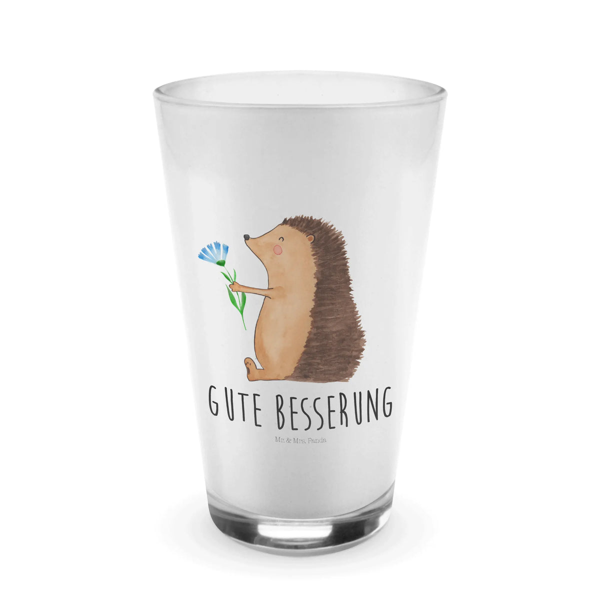 Glass Hedgehog Flower small animals, cute, funny, cute animal motives, hand drawn, small world, funny sayings, good mood, happy, gifts, gift ideas, special gifts, animal lover, card, recovery wishes, hedgehog, sick, illness, hospital, get well soon, visit