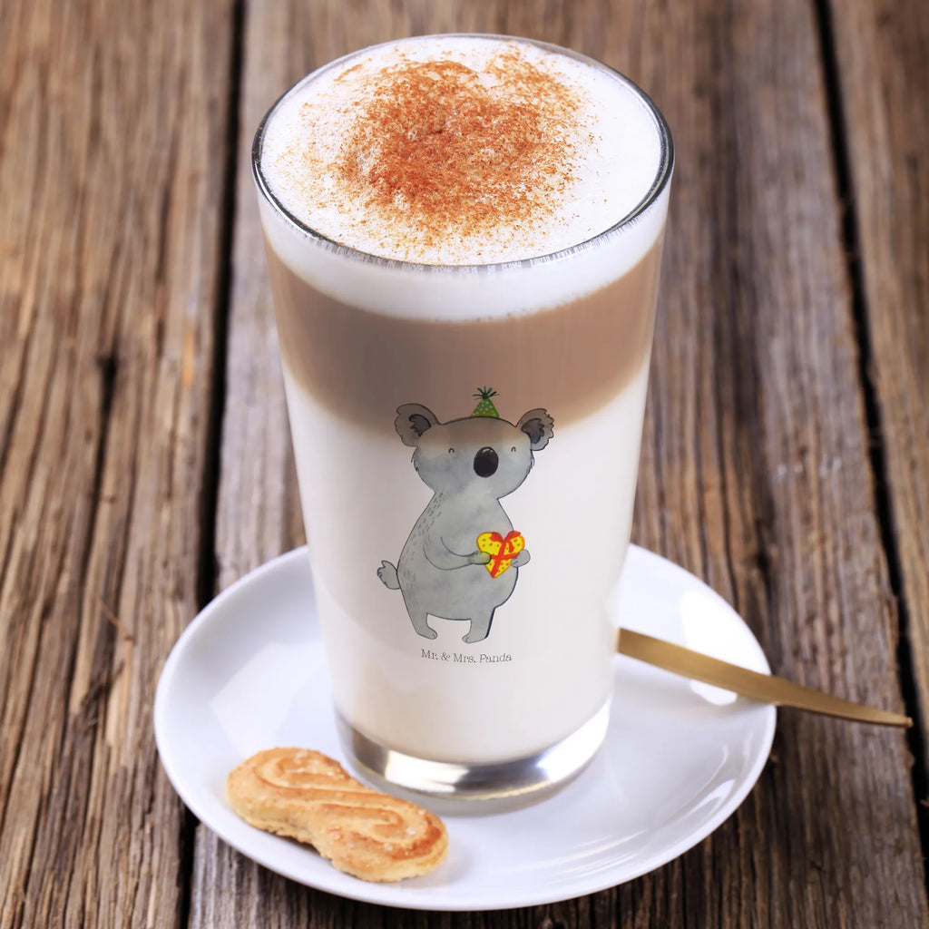 Glass Koala bear Gift Glasbecher, eistee glas, Trinkglas, becher glas, Teeglas, Glas, Cocktailglas, kaffeeglas, Saftglas, Wasserglas, Latte Macchiato Glas, cappuccinoglas, eiskaffeeglas, milchkaffee glas, Limonadenglas, Trinkbecher Glas, smoothie glas, Longdrinkglas, Koala, Koalabär, Geburtstag, Party, Geschenk