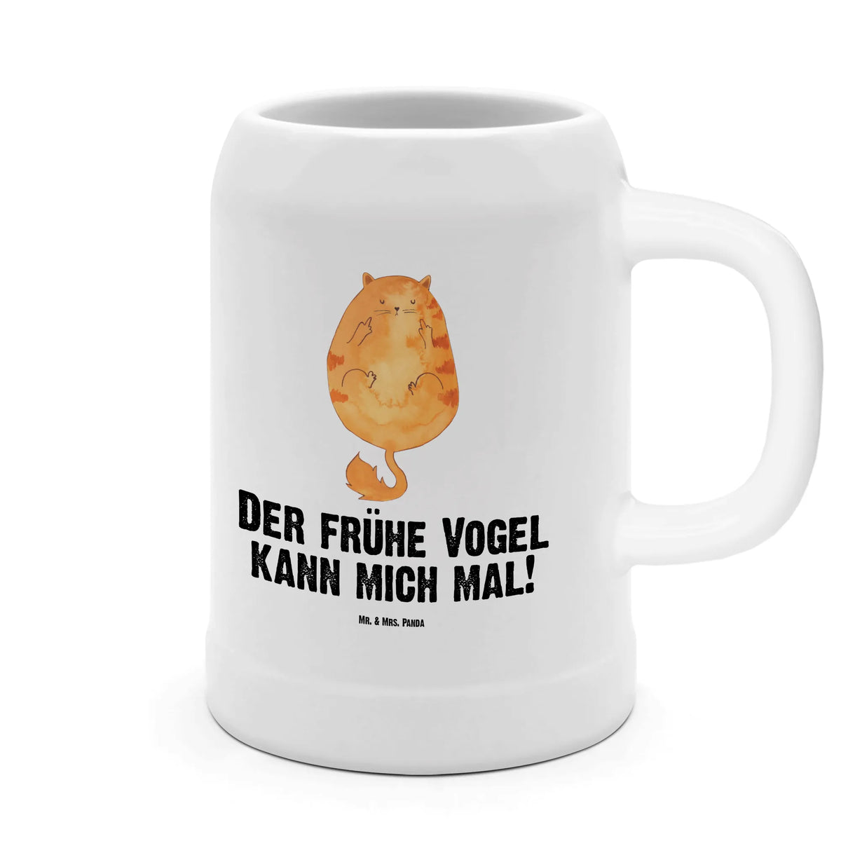 Beer mug Cat Early riser cat, tomcat, kitty, meow, kitten, housecat, mama cat, love cats, cat image, cat fan, cat lover, cat fancier, cat decoration, gift for cat lover, cat owner, funny cats, cat sayings, cat motto, funny cat gifts, fan merchandise, cat stuff, animal lover, pussy, cats, morning grumbler, early riser, The early bird can kiss my ass, coffee