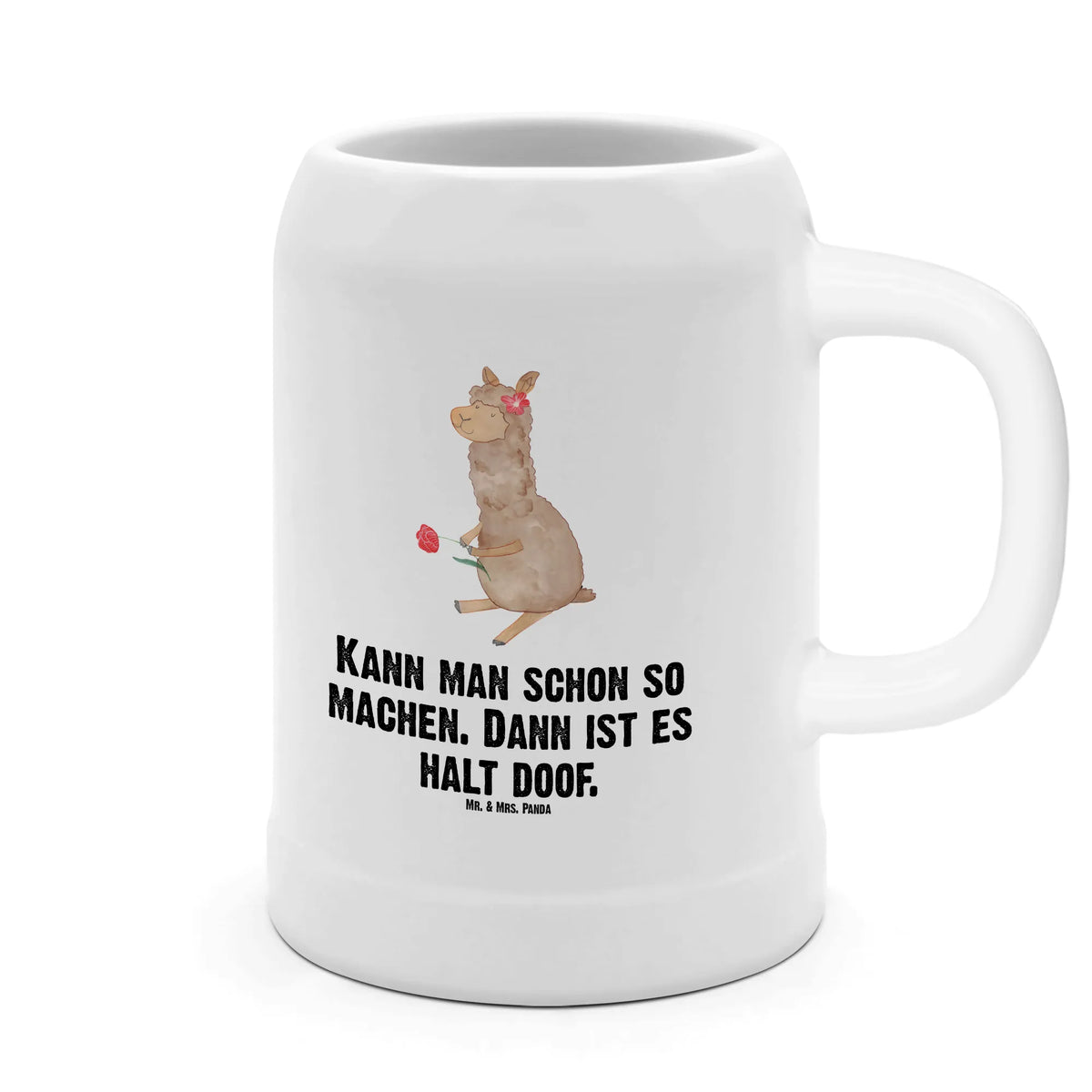 Beer mug alpaca flower alpaca, animal, llama, pako, camel, Peru, favourite animal, flower, llamas, Alpaca