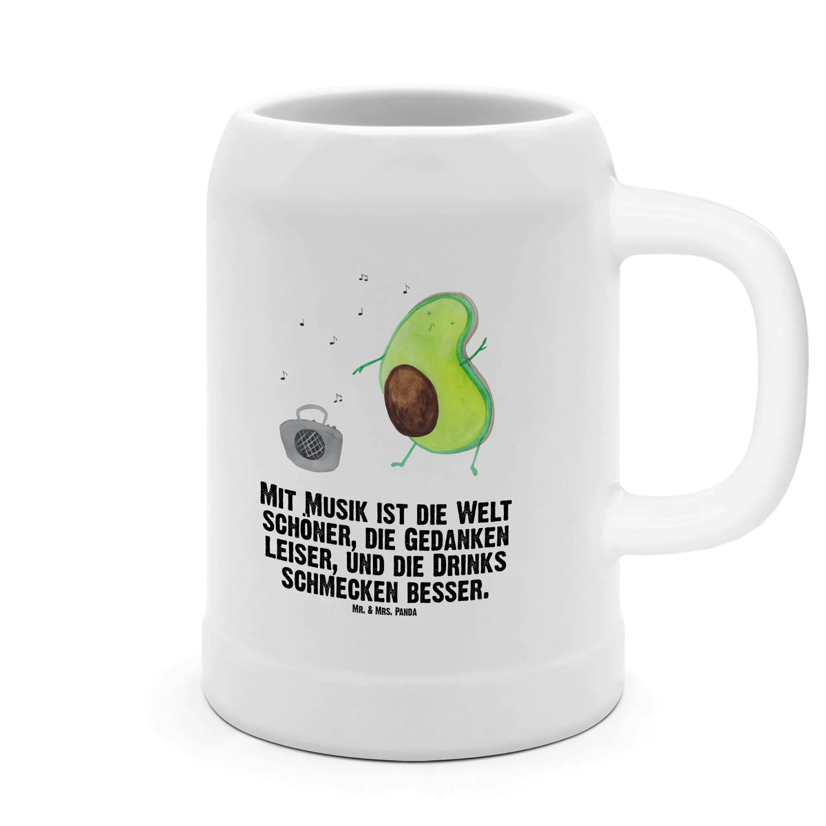Bierkrug Avocado Tanzen Bier Seidel, Mr. & Mrs. Panda Bierkrug, Steinzeugkrug, Bier Humpen, Humpen, Steinkrug, Bierhumpen, Trinkkrug, Krug, Seidel, Tonkrug, Steinbierkrug, Keramikkrug, Steingutkrug, Bierbecher, Avocado, Veggie, Vegan, Gesund