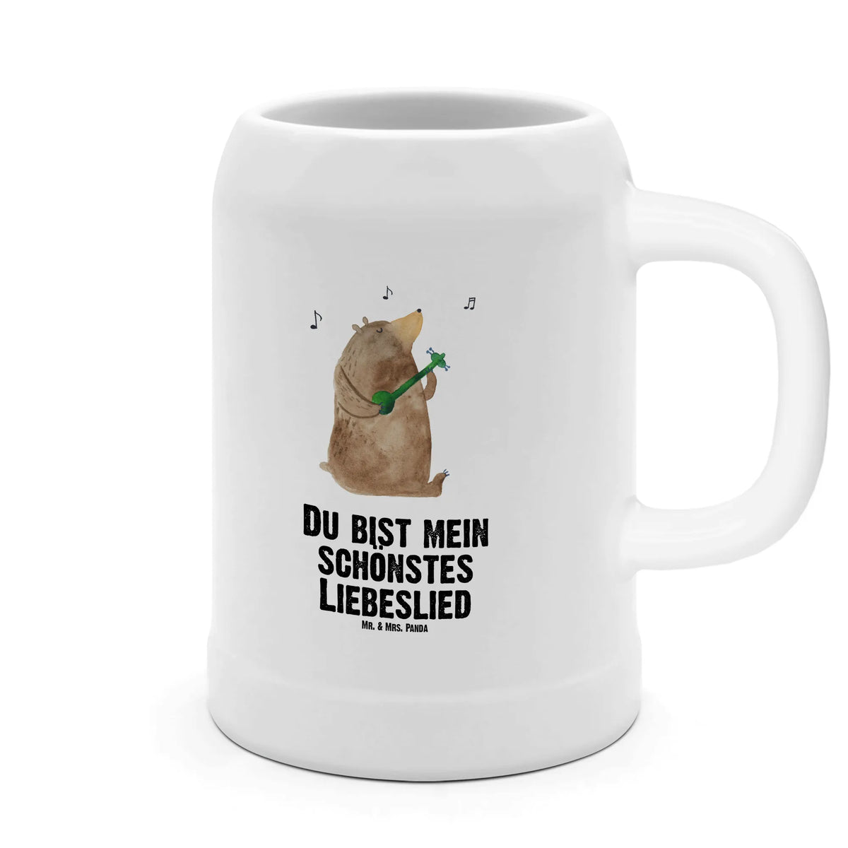 Bierkrug Bär Lied Steingutkrug, Mr. & Mrs. Panda Bierkrug, Bierhumpen, Krug, Keramikkrug, Steinkrug, Trinkkrug, Seidel, Humpen, Steinzeugkrug, Tonkrug, Bierbecher, Bier Humpen, Steinbierkrug, Bier Seidel, Teddy, Bär, Teddybär, Lied, Partner, Liebe, Frau, Liebeslied, Geschenk, Bear, Freundin, Spruch, Valentine, Valentinstag, Herz, Bärchen, Song