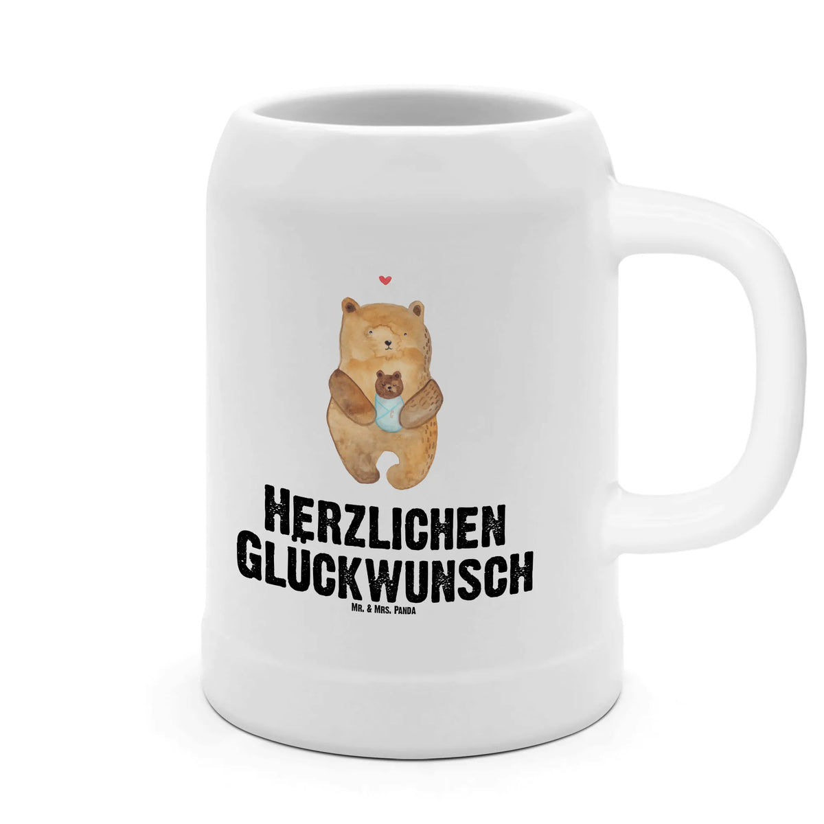 Beer mug bear infant Bierbecher, Steinzeugkrug, Steinkrug, Bier Seidel, Trinkkrug, Tonkrug, Bierhumpen, Seidel, Krug, Keramikkrug, Steingutkrug, Bier Humpen, Humpen, Mr. & Mrs. Panda Bierkrug, Steinbierkrug, Teddy, Bär, Teddybär, Täufling, Baby, Geburt, Nichte, Glückwunsch, Enkelin, Enkel, Geburtstag, Neffe, Eltern, Taufe, Mutter