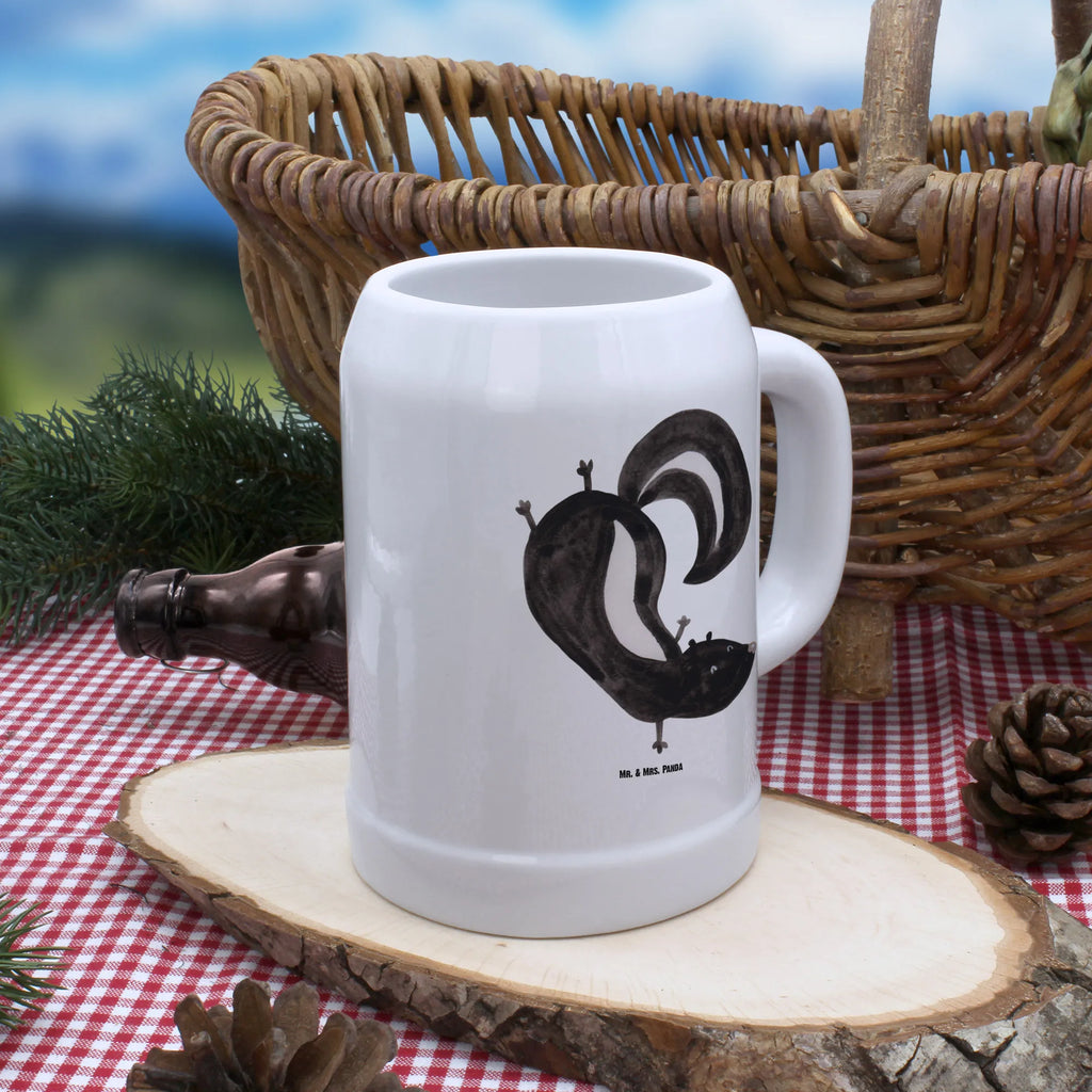 Beer mug skunk handstand Skunk, child, playful, skunk, predator, stink, wild animal, playground