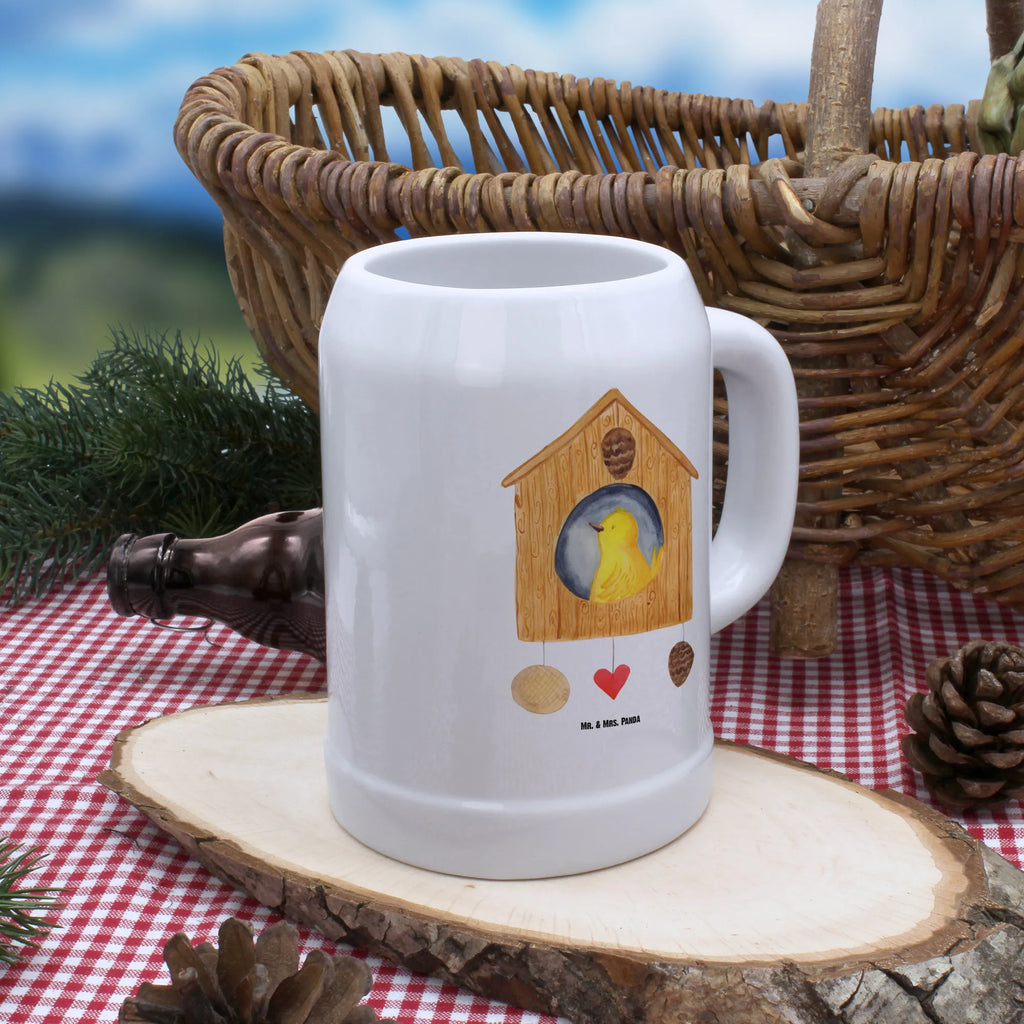 Beer mug birdhouse Home small animals, cute, funny, cute animal motives, hand drawn, small world, funny sayings, good mood, happy, gifts, gift ideas, special gifts, animal lover, card, moving out, house, bird, birdhouse, home sweet home, gift, moving gift, house building, moving in