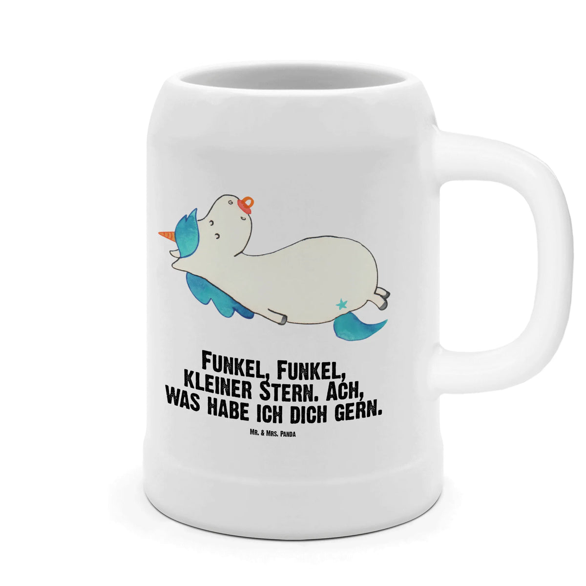 Beer mug unicorn dummy gift birth, birth present, toddler, pacifier, birth gift, mother, infant