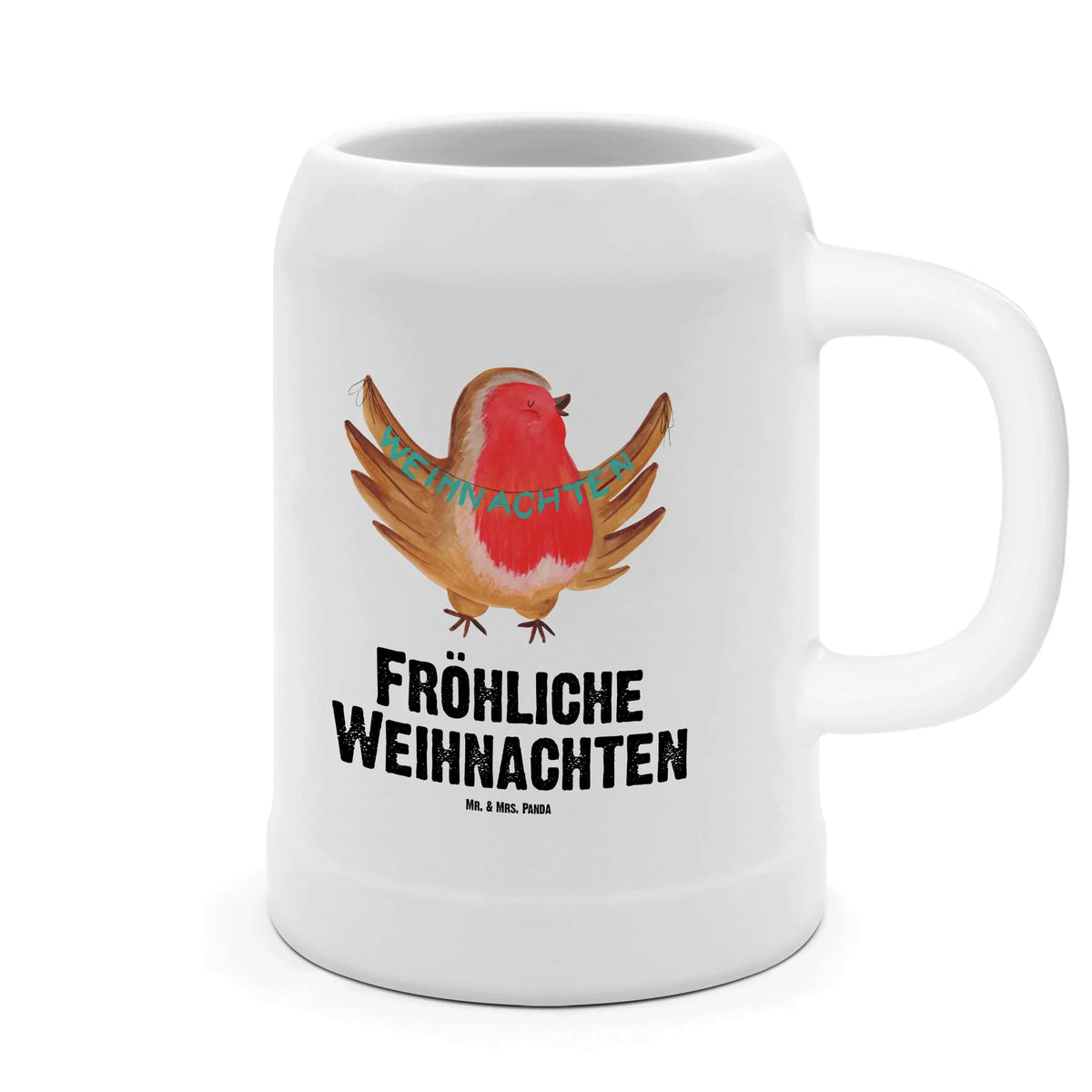 Beer mug robin Christmas Bier Humpen, Krug, Steinkrug, Bierhumpen, Steinzeugkrug, Bier Seidel, Humpen, Bierbecher, Steinbierkrug, Seidel, Keramikkrug, Steingutkrug, Mr. & Mrs. Panda Bierkrug, Tonkrug, Trinkkrug, Weihnachten, Winter, Weihnachtsdeko, Nikolaus, Advent, Heiligabend, Wintermotiv, Frohe Weihnachten, Weihnachtsgruß, Weihnachtsmotiv, Vogel, Xmas