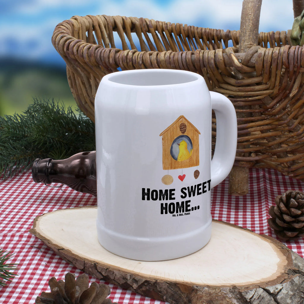 Beer mug birdhouse Home small animals, cute, funny, cute animal motives, hand drawn, small world, funny sayings, good mood, happy, gifts, gift ideas, special gifts, animal lover, card, moving out, house, bird, birdhouse, home sweet home, gift, moving gift, house building, moving in