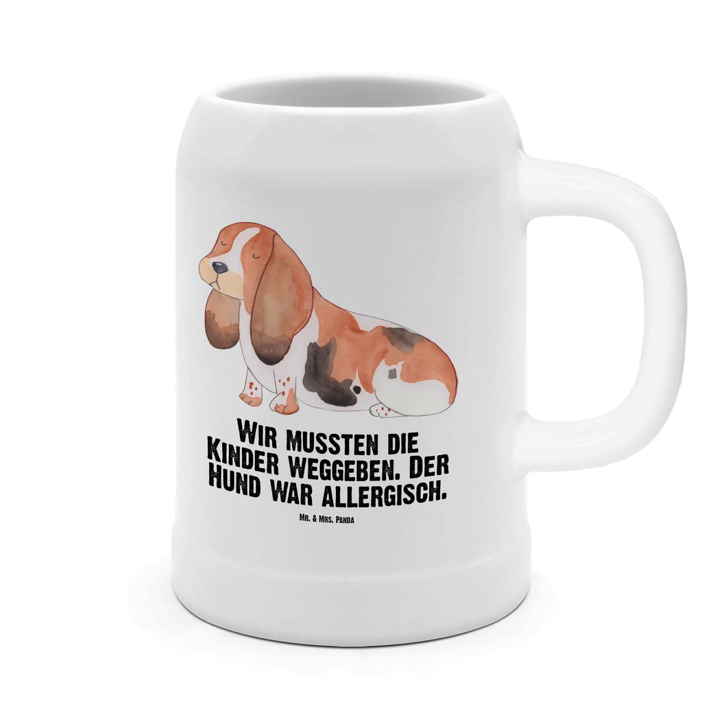Kufel piwny pies Basset Hound Pies, motyw psa, zwierzę domowe, rasa psa, miłośnik zwierząt, właściciel psa, powiedzenia