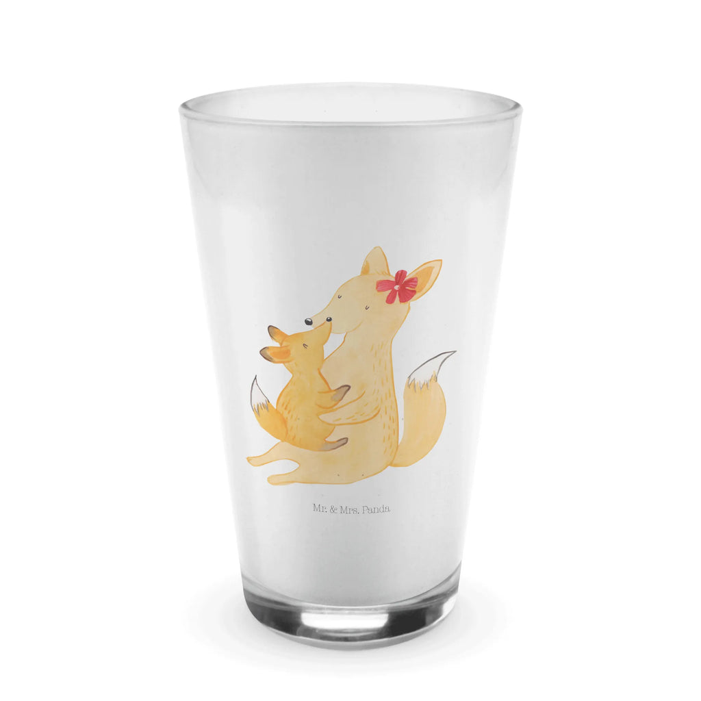 Glass Fox mummy Latte Macchiato Glas, eiskaffeeglas, becher glas, eistee glas, Limonadenglas, smoothie glas, Longdrinkglas, Glasbecher, Trinkbecher Glas, Teeglas, Saftglas, kaffeeglas, Trinkglas, Wasserglas, Glas, cappuccinoglas, Cocktailglas, milchkaffee glas, Muttertag, Vatertag, Mama, Papa, Oma, Opa, Familie, Schwester, Bruder, Beste Tochter, Mutter, Tochter, Geschenk, Lieblingstochter