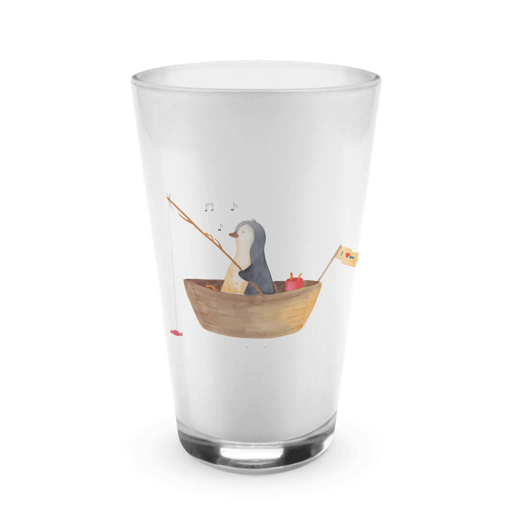 Glas Pinguin Angelboot Glasbecher, Saftglas, Trinkglas, cappuccinoglas, smoothie glas, Limonadenglas, milchkaffee glas, Teeglas, Latte Macchiato Glas, Trinkbecher Glas, Glas, Cocktailglas, eistee glas, kaffeeglas, Longdrinkglas, eiskaffeeglas, becher glas, Wasserglas, Pinguin, Leben, Neustart, Angelboot, Lebenslust, Scheidung, Geschenkidee Liebeskummer, Pinguine, Neuanfang, Boot, Angeln, Genießen, Motivation, Trennung