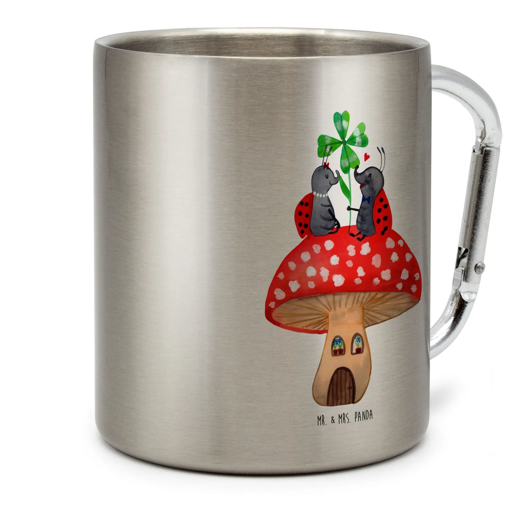 Kubek ze stali nierdzewnej biedronka Muchomor Motywy zwierzęce, dobra energia, zabawne powiedzonka, zwierzęta