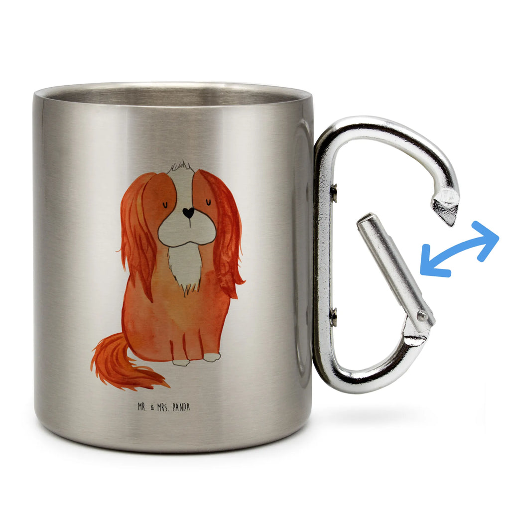 Kubek ze stali nierdzewnej pies Cavalier King Charles Spaniel Pies, motyw psa, zwierzę domowe, rasa psa, miłośnik zwierząt, właściciel psa, powiedzenia