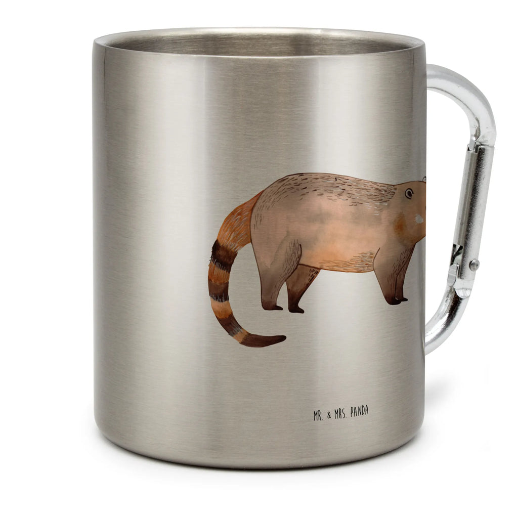 Stainless steel mug Nasal Bear small animals, cute, funny, cute animal motives, hand drawn, small world, funny sayings, good mood, happy, gifts, gift ideas, special gifts, animal lover, card, Nose bear, bear, trunk bear, nose bear