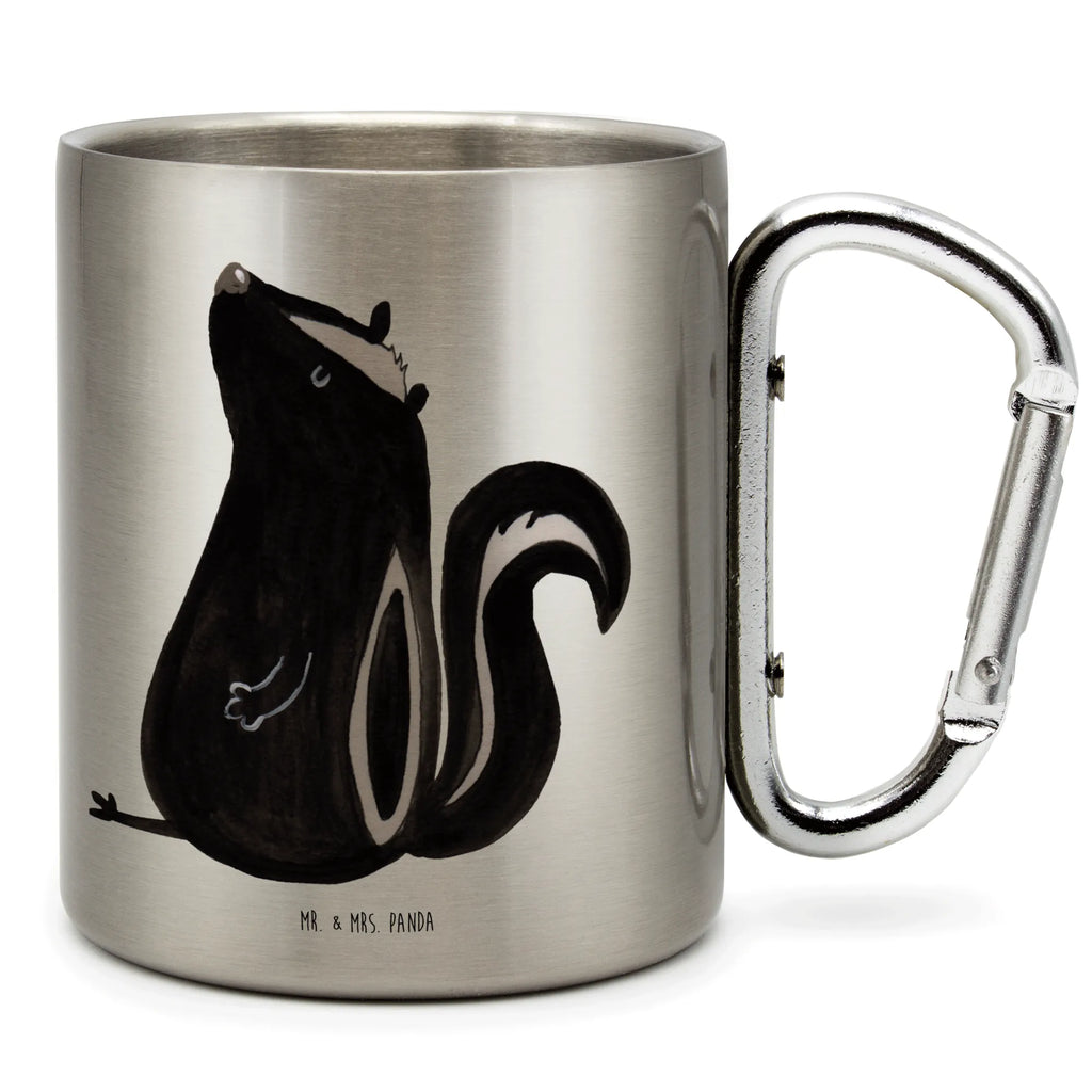 Edelstahlbecher Stinktier sitzend edelstahl isolierbecher, Trinkbecher Metall, Metalltasse, Trinkbecher Edelstahl, Karabiner Becher, karabiner tasse, Reisebecher, Becher Aus Edelstahl, Edelstahlbecher, Edelstahl Kaffeebecher, Thermobecher, thermotasse, Campingbecher, karabinerbecher, Edelstahltasse, Becher, Isolierbecher Edelstahl, Edelstahl Trinkbecher, edelstahl reisebecher, wanderbecher, Isolierbecher, edelstahl thermobecher, metallbecher, Campingtasse, Kaffeebecher Edelstahl, Thermo Kaffeebecher, Thermobecher Edelstahl, Tasse, Stinktier, Skunk, Wildtier, Recht, Raubtier, Stinki, Stinker, Büro, Besserwisser, Spruch