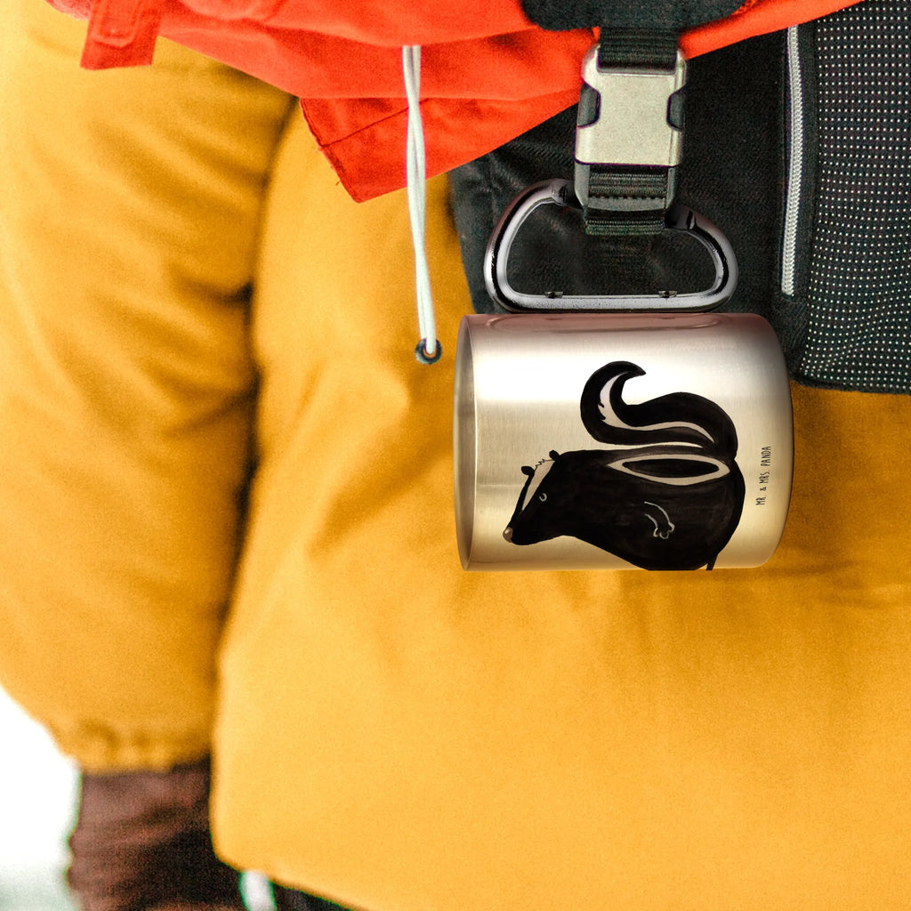 Edelstahlbecher Stinktier sitzend edelstahl isolierbecher, Trinkbecher Metall, Metalltasse, Trinkbecher Edelstahl, Karabiner Becher, karabiner tasse, Reisebecher, Becher Aus Edelstahl, Edelstahlbecher, Edelstahl Kaffeebecher, Thermobecher, thermotasse, Campingbecher, karabinerbecher, Edelstahltasse, Becher, Isolierbecher Edelstahl, Edelstahl Trinkbecher, edelstahl reisebecher, wanderbecher, Isolierbecher, edelstahl thermobecher, metallbecher, Campingtasse, Kaffeebecher Edelstahl, Thermo Kaffeebecher, Thermobecher Edelstahl, Tasse, Stinktier, Skunk, Wildtier, Recht, Raubtier, Stinki, Stinker, Büro, Besserwisser, Spruch