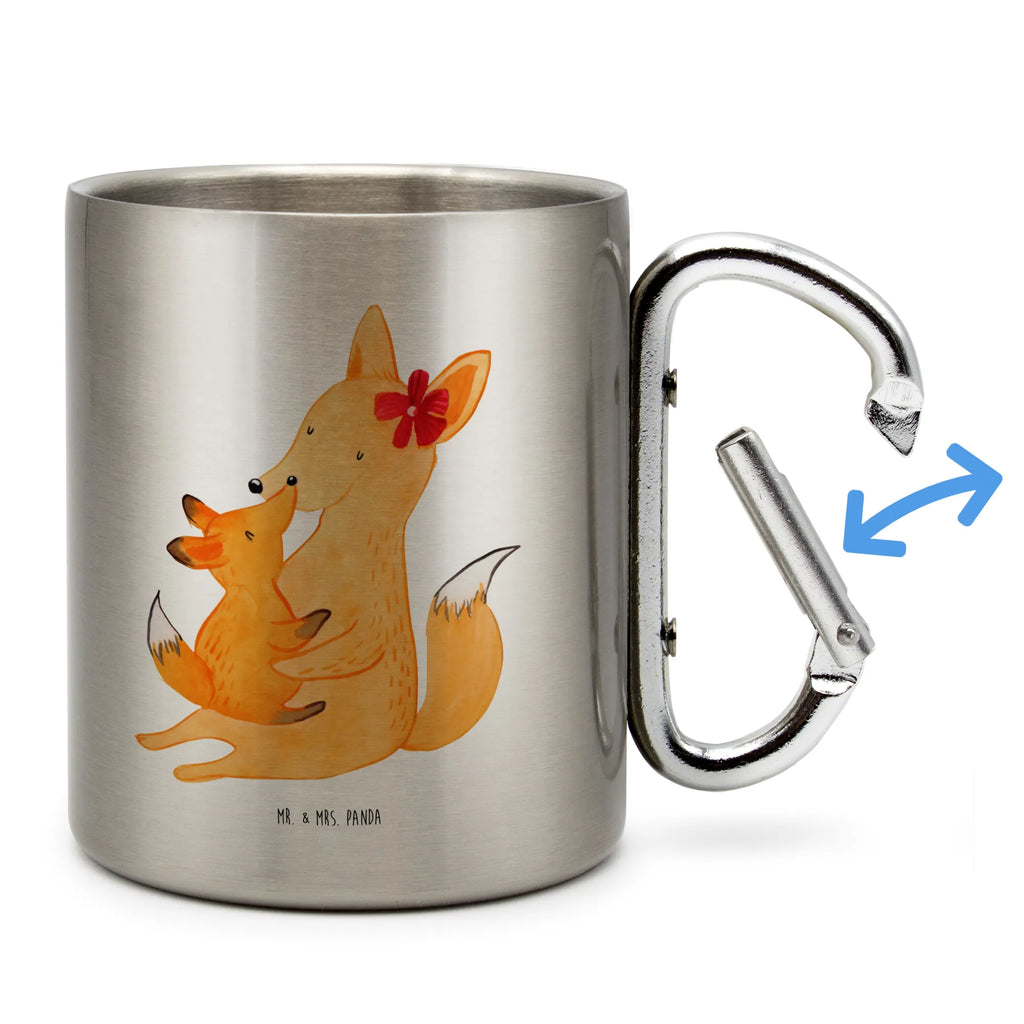 Stainless steel mug Fox mummy Family, Father's Day, Mother's Day, brother, sister, Mom, Dad, daughter, favourite daughter, mom, best daughter, mother, present