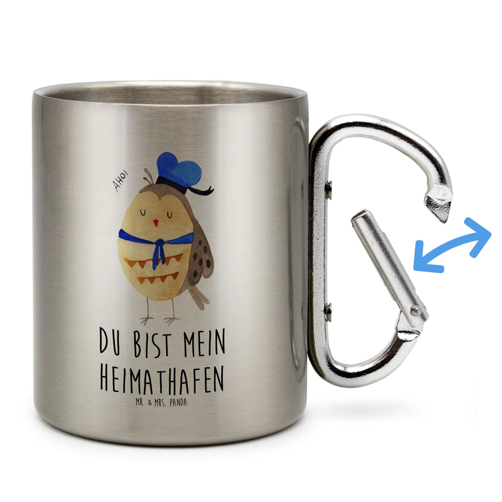 Edelstahlbecher Eule Matrosen thermotasse, Isolierbecher Edelstahl, wanderbecher, Tasse, Trinkbecher Edelstahl, Thermobecher Edelstahl, Kaffeebecher Edelstahl, edelstahl reisebecher, Campingtasse, Becher, Thermobecher, Trinkbecher Metall, Metalltasse, Isolierbecher, Becher Aus Edelstahl, karabiner tasse, Campingbecher, Karabiner Becher, Edelstahl Trinkbecher, Edelstahlbecher, Reisebecher, karabinerbecher, Thermo Kaffeebecher, edelstahl thermobecher, edelstahl isolierbecher, metallbecher, Edelstahl Kaffeebecher, Edelstahltasse, Eule, Eule Deko, Eule Spruch, Ehe, Owl, Seefahrer, Heimathafen, Hochzeitstag Geschenk, Freundin, Wortspiel Lustig, Matrose