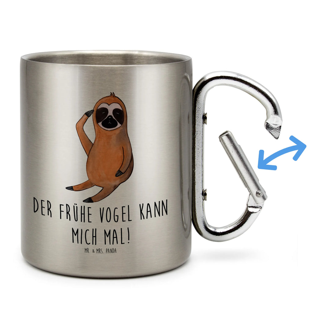 Stainless steel mug sloth Bird Sloth, sloth, trend animal, early riser, early bird, morning grumbler, the early bird, favourite animal, lazy