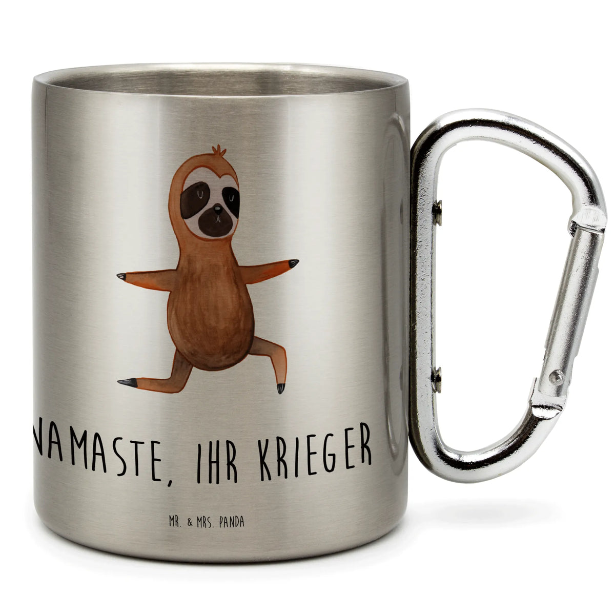 Stainless steel mug sloth yoga Sloth, sloth, trend animal, yoga, lazy, warrior, yoga exercises, namaste, favorite animal