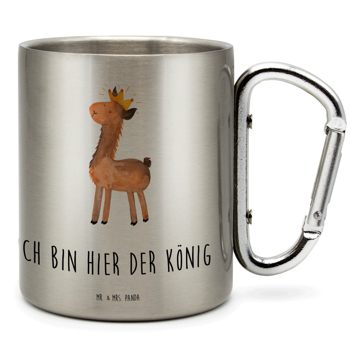 Stainless steel mug lama king Llama, llama, alpaca, trendy animal, lama, king, supervisor, boss, office colleague, girlfriend, dad, mum, queen, colleague, high school graduation, lamas