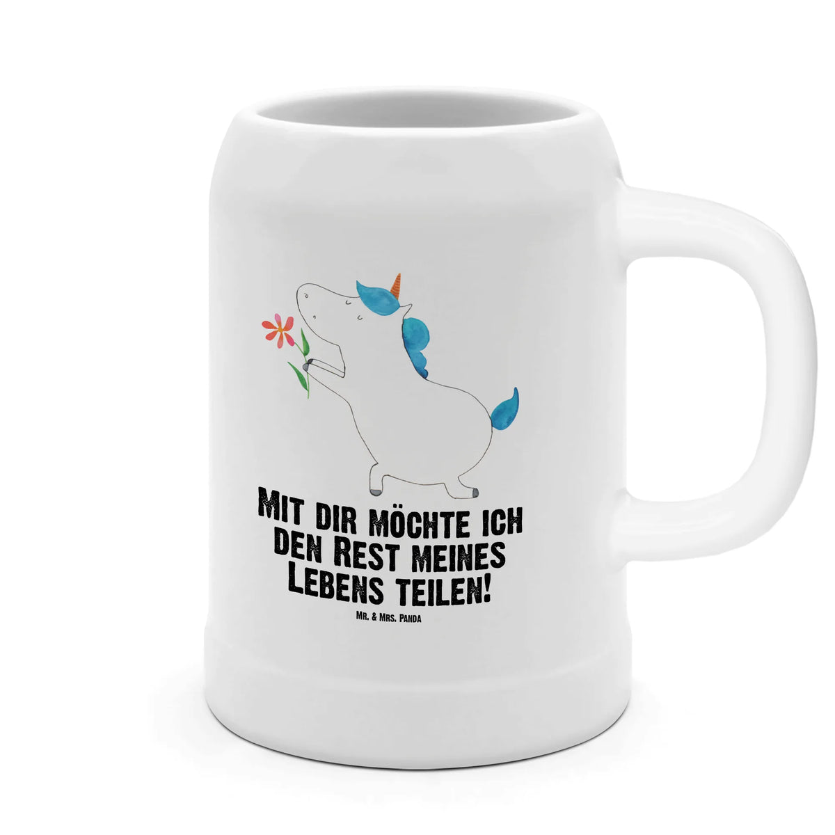 Beer mug unicorn flower unicorn, unicorns, couple, love, partner, flower, marriage application, engagement, proof of love, request