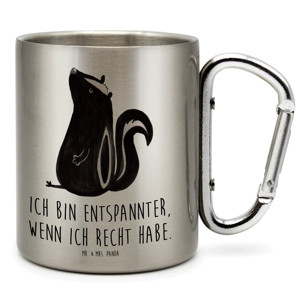 Edelstahlbecher Stinktier sitzend edelstahl isolierbecher, Trinkbecher Metall, Metalltasse, Trinkbecher Edelstahl, Karabiner Becher, karabiner tasse, Reisebecher, Becher Aus Edelstahl, Edelstahlbecher, Edelstahl Kaffeebecher, Thermobecher, thermotasse, Campingbecher, karabinerbecher, Edelstahltasse, Becher, Isolierbecher Edelstahl, Edelstahl Trinkbecher, edelstahl reisebecher, wanderbecher, Isolierbecher, edelstahl thermobecher, metallbecher, Campingtasse, Kaffeebecher Edelstahl, Thermo Kaffeebecher, Thermobecher Edelstahl, Tasse, Stinktier, Skunk, Wildtier, Recht, Raubtier, Stinki, Stinker, Büro, Besserwisser, Spruch